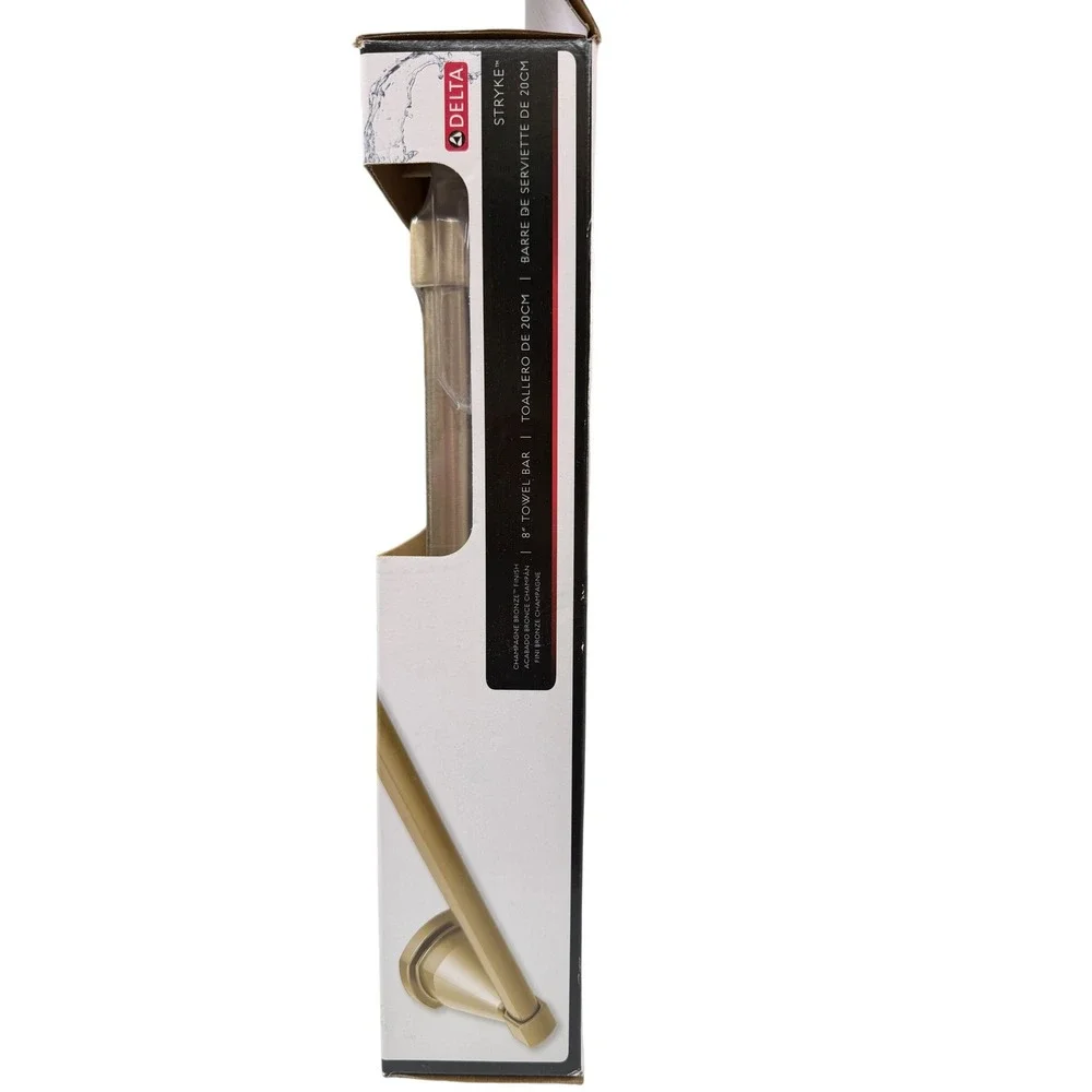 Delta Stryke 8 Inch Towel Bar Champagne Bronze 77608-CZ Bathroom‎ Hardware